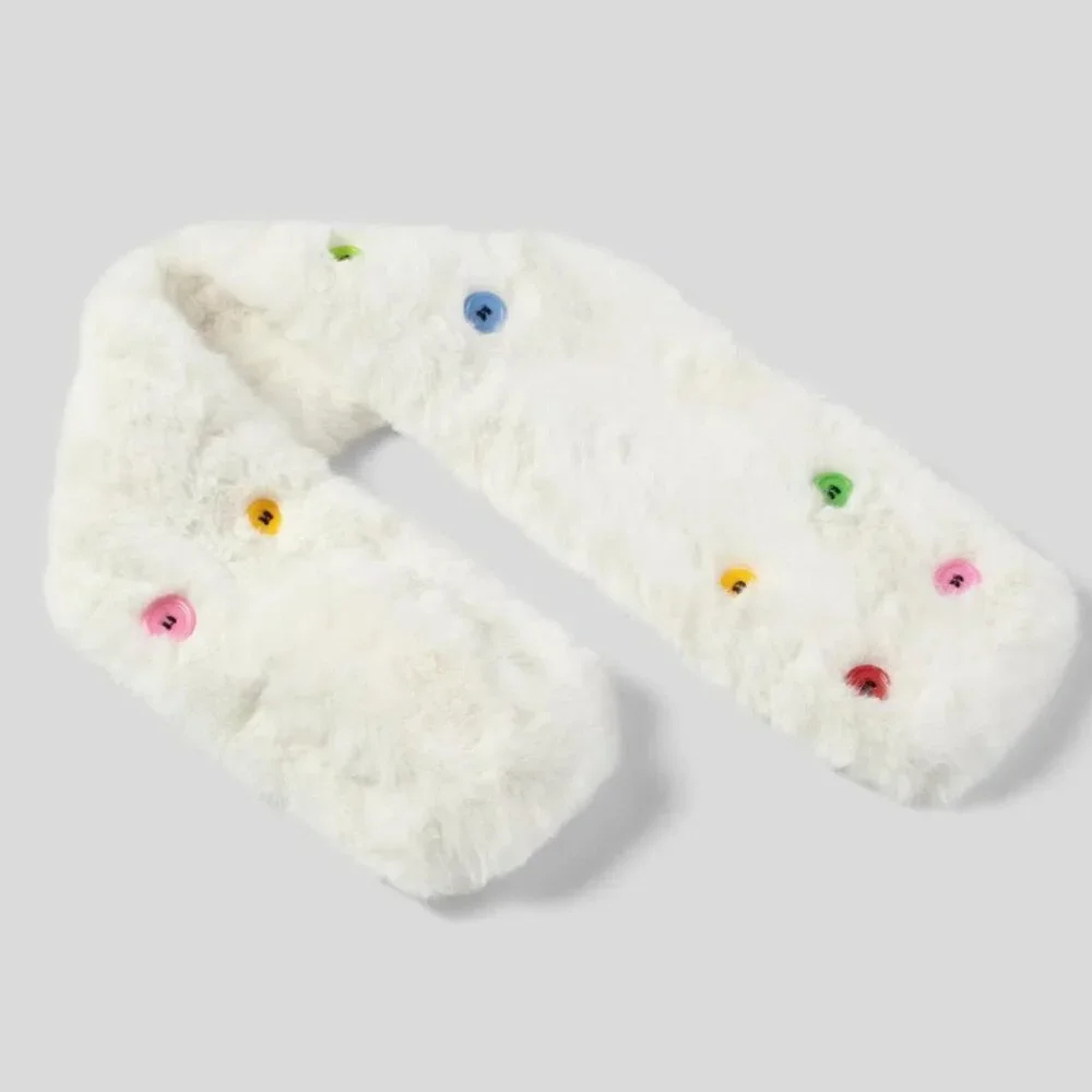 HALARA Cozy White Decorative Scarf NWT - Picture 3 of 8